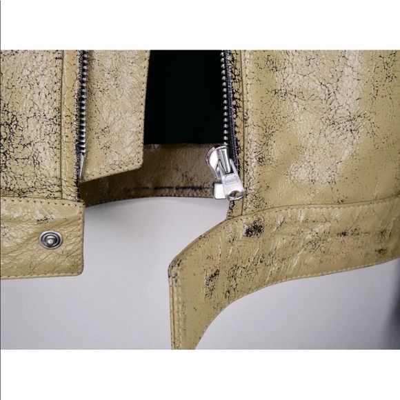 Martin Margiela cracked paint leather moto jacket - Picture 4 of 8